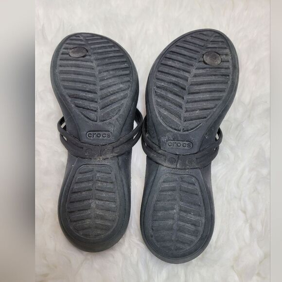 Crocs Isabella Womens Shoes Size 5 Black  Flip Flop - Picture 9 of 9